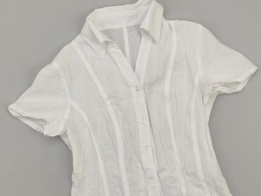 bluzki granatowa w białe groszki: Сорочка жіноча, S, стан - Дуже гарний