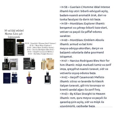 Ətriyyat: Heftelerle qalici 50 ml kişi ve unisex etirler,paltari yu geyin etri -da lalafo.az — 18 Ətriyyat: Heftelerle qalici 50 ml kişi ve unisex etirler,paltari yu geyin etri — 18