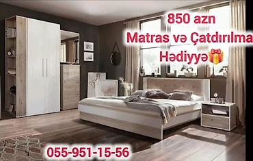 bulud: 2 təknəfərlik çarpayı, Komod, 2 tumba, Dolab, Azərbaycan, Yeni — 9