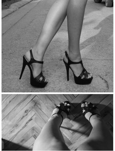 crne cizme na stiklu: Sandale, 38