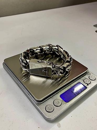 Серебряные цепочки: Серебряная цепь 150 грамм, 60 см Плетение "Классический Бисмарк" — 14