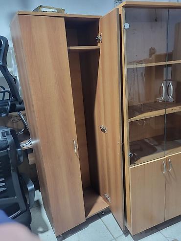 Mebel: İşlənmiş, 2 qapılı, Qəhvəyi, Açılan, Düz dolab — 4