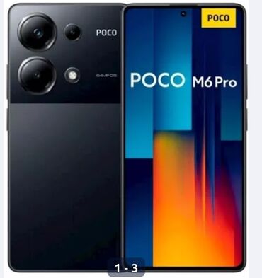 Poco: Poco M6 Pro, 256 GB, rəng - Qara, Barmaq izi