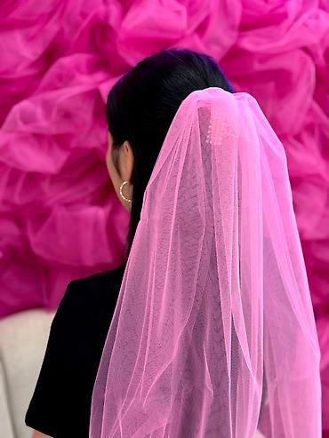Свадебные аксессуары: Фата для невесты/девичника - Варианты цвета: насыщенно‑розовый и — 4