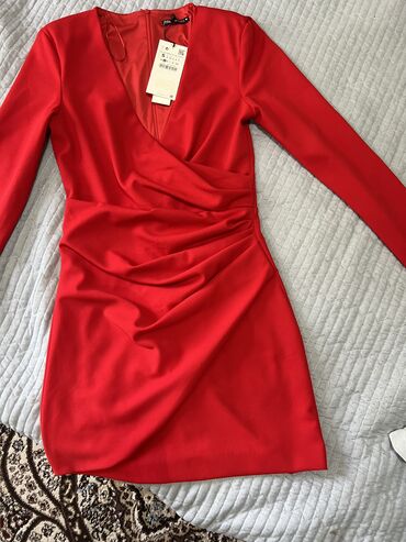 красный платье: Вечернее платье, Коктейльное, Короткая модель, S (EU 36)