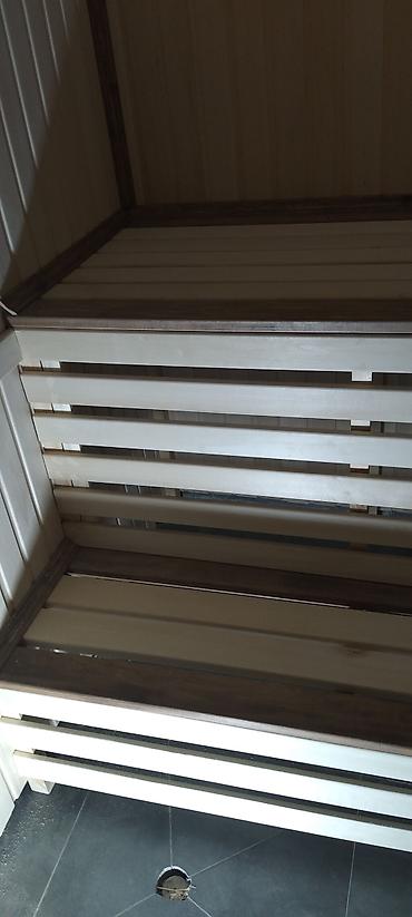 Полки для ванной: Угловые полки/лавки для парной (баня/сауна) - Материал: натуральное — 5