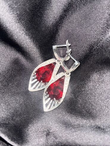 диадема на голову: Серьги, Женские, Вставка: Рубин