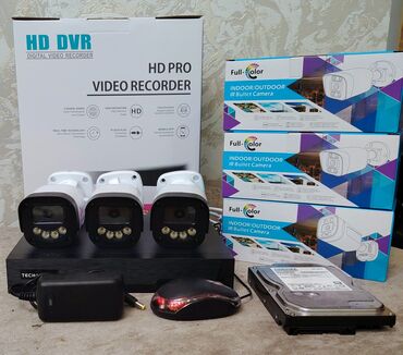 Videomüşahidə: DVR 4 çıxışlidir (Təzədir) Telefondan izleme 3 ədəd color Kamera