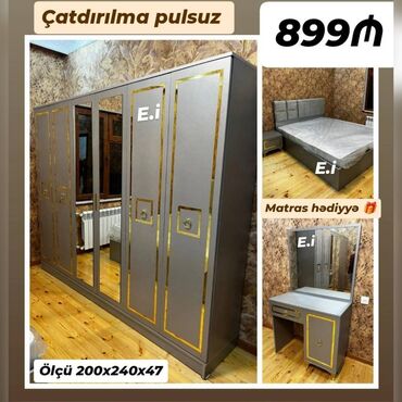 6 qapili dolablar: Yataq dəsti 6 qapılı dolablı 899Azn💥 ✔️Rəng seçimi var ✔️ Şəhər