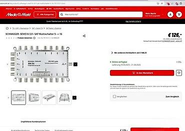 Aksesoari za TV i video: Schwaiger SEW 516 – SAT multiswitch 5×16 - Ulazi: 5 (4× SAT iz — 3