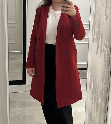 rus qizili eyari: Palto, Zara, XS, rəng - Qırmızı — 2