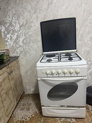 qaz peci satisi: Qaz sobası və plitə - 4 gözlü qaz plitəsi: metal qəfəslər, alov — 1
