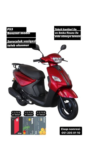 3 tekerlekli moped: - PS3, 50 sm3, 2024 il