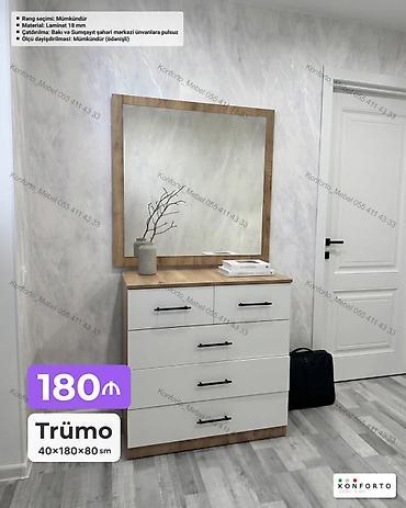 Ev və bağ: Trümo – 40×180×80 sm - Material: 18 mm laminat - Rəng seçimi — 1