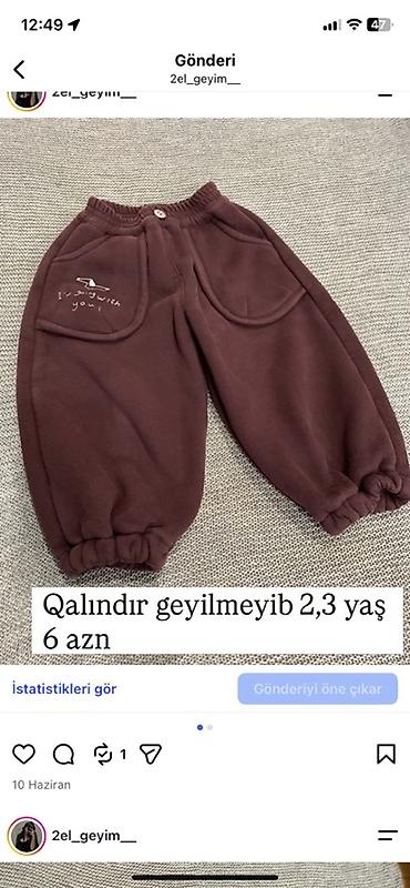 Bayram kostyumları: Məhsullar: 1) Uşaq dəbli kostyum dəsti - Ölçü: 6–9 ay - Tərkib — 19