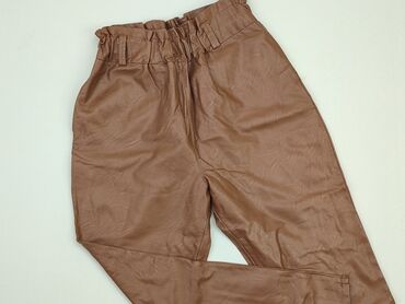 bluzki brązowe: Material trousers, S (EU 36), condition - Good