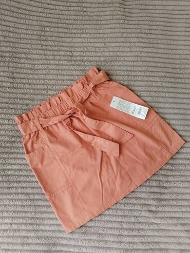 svileni suknja: XS (EU 34), Mini, bоја - Narandžasta
