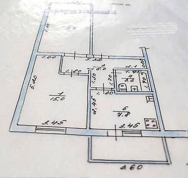 12: 2 комнаты, 60 м², Учкун мкр Индивидуалка, 1 этаж, Старый ремонт — 6