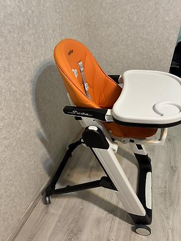 Столы для кормления: Peg Perego Siesta uşaq yemək stulu - Rəng: narıncı oturacaq, ağ-qara — 2