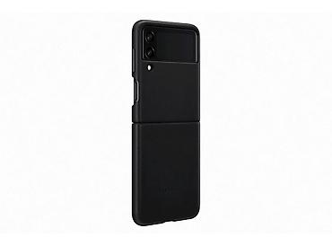 telefon uzlukleri: №: 14907 Məhsulun adı: Çexol Samsung Z Flip 3 Leather Cover Black üçün — 4