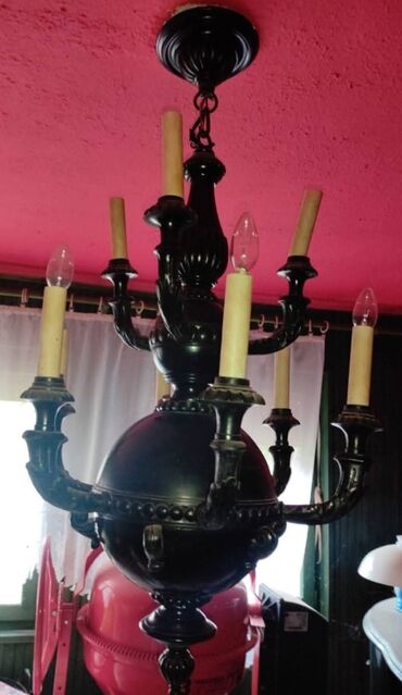 Stilske garniture: Trpezarijski komplet,puno drvo!Veliki ormar,manja komoda,sto sa šest — 8