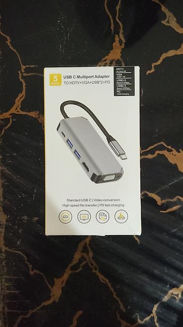 USB-C Multiport Adapter – 5 port Xüsusiyyətlər: -Yeni, heç istifadə
