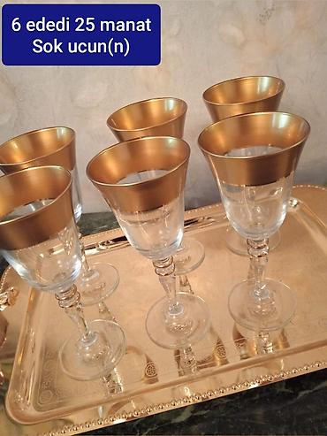 Qədəhlər, rəng - Qızılı, Şüşə, 6 ədədli dəst, 200 ml lalafo.az -da Qədəhlər, rəng - Qızılı, Şüşə, 6 ədədli dəst, 200 ml