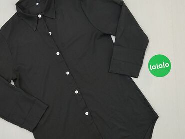 Koszule i bluzki: Koszula, XL (EU 42), stan - Dobry, wzór - Jednolity kolor, kolor - Czarny