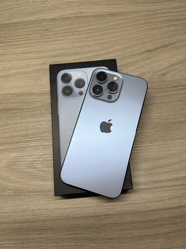 Apple iPhone: IPhone 13 Pro, 128 GB, Sierra Blue, Barmaq izi, Face ID, Simsiz şarj