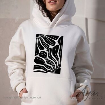 Köynək və bluzalar: Qrafik kapüşonlu sviterlər kolleksiyası - Növlər: 1) Qara — 3