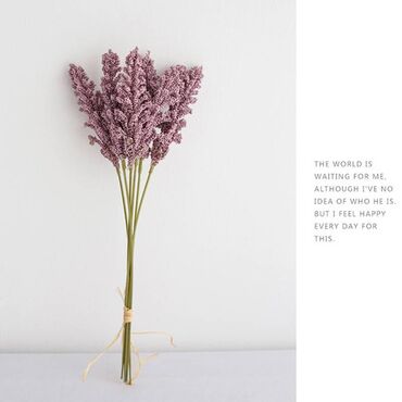 украшение для дома: Искусственные сушеные цветы лаванды, в букетике 6 веточек, высота 30
