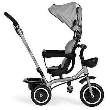 trakice za bebe: ECOTOYS 2u1 tricikl sa rotirajućim sedištem i sklopivom tendom – Gray — 4