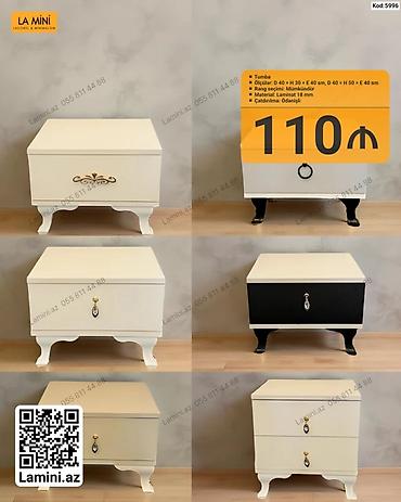 Tumbalar: Məhsul: Tumba (Kod: 5996) Xüsusiyyətlər: - Material: 18 mm laminat - — 1