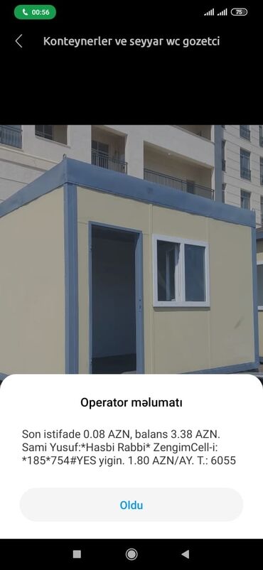 Butkalar, köşklar: Kenteynerler gozetci kabinleri seyyar wc ler — 26