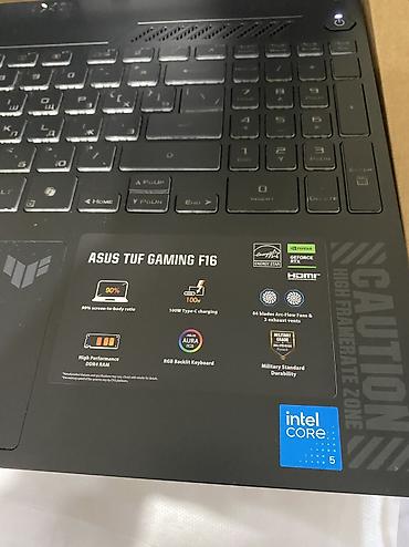 ASUS: Yeni ASUS TUF Gaming, 16 ", Intel Core i5, 512 GB, Ünvandan götürmə, Ödənişli çatdırılma, Rayonlara çatdırılma — 6