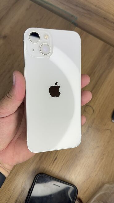 ajfon 5s 16: IPhone 13, Б/у, 128 ГБ, Белый, Защитное стекло, Чехол, 89 %