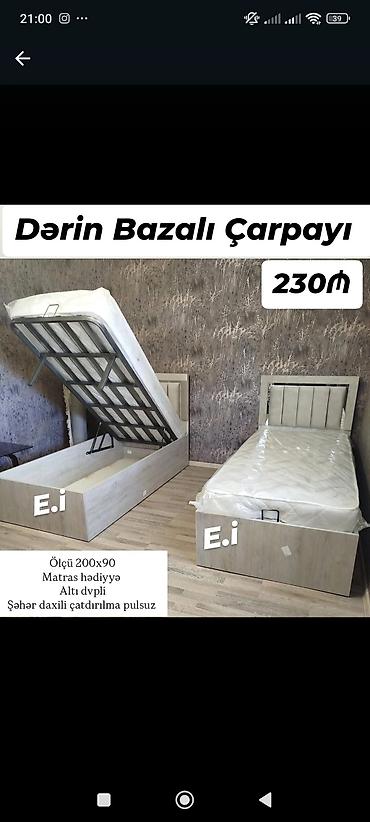 ev al: Dərin bazalı çarpayı - Ölçü: 200x90 sm - Dərin bazalı konstruktor – — 1