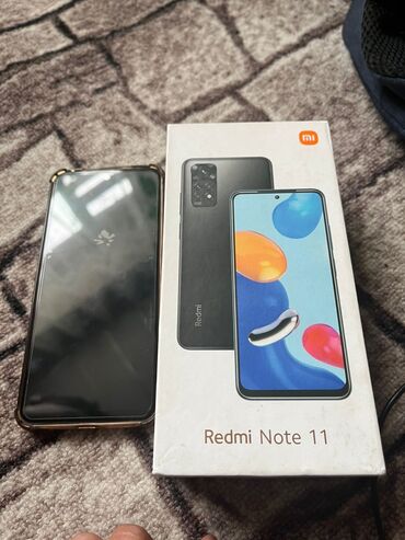 афон 8: Xiaomi, Redmi Note 11, Новый, 128 ГБ, цвет - Серый, 2 SIM, eSIM