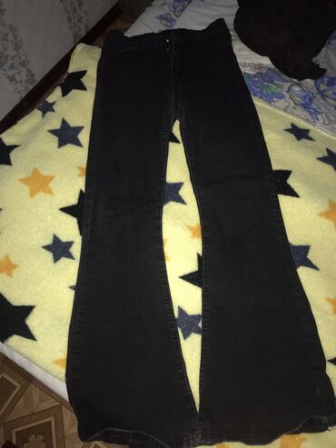 джинсы черные: Прямые, Средняя талия