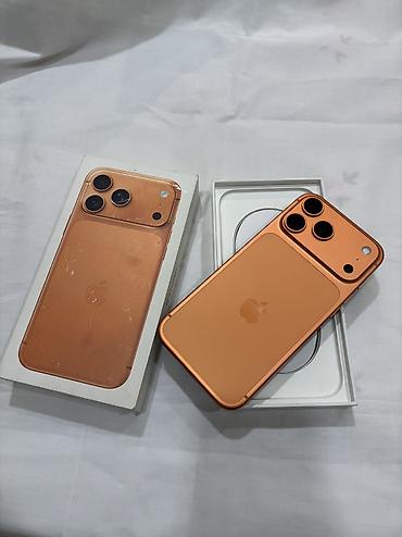 apple 14: IPhone 17 Pro Max, Новый, 256 ГБ, Оранжевый, Чехол, Кабель, Коробка, 100 % — 1