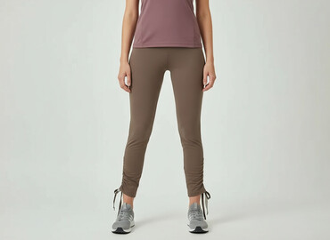 legginsy welurowe push up allegro: Cherry, Leggings Sports for women, size M
