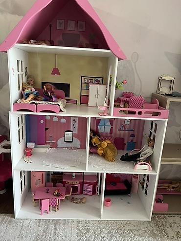 barbie: Кукольный дом в стиле Barbie – большой многоуровневый дом с мебелью и — 8