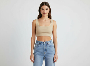 czerwone sandały h m: Boohoo, Top damski, rozmiar L