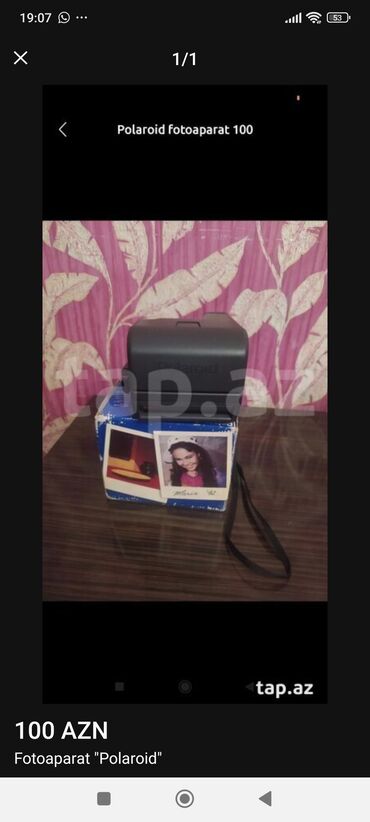 3d printer qiyməti: Polaroid fotoaparat 100 manata,köhne modeldir