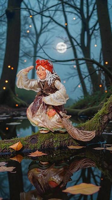 Подарки и сувениры: Баба Яга — подвесная игрушка ручной работы | интерьерный декор — 4