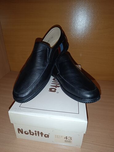 высокие мужские мокасины: Nobilta kişi loaferləri - Ölçü: 43 - Rəng: qara - Material: yumşaq