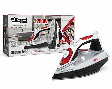 Утюги: №: 16502 Məhsulun adı: Ütü DSP KD-1067 keramika 2200 W ağ-qara-qırmızı — 3