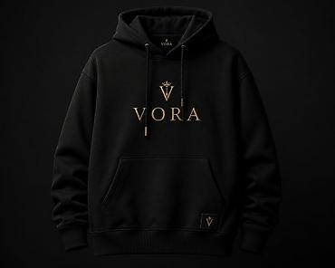 hoodi: VORA brendinin qara streetwear kolleksiyası Məhsullar: - Oversize — 3