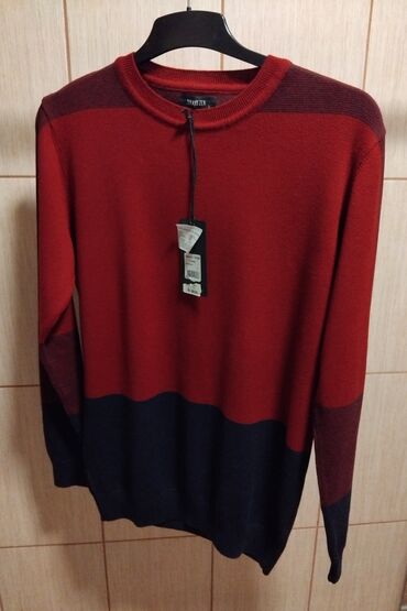 legend dzemperi: Sweater, L (EU 52), color - Burgundy, Cotton