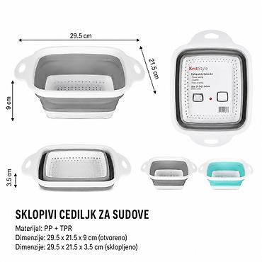 KMT Velika kvadratna drenažna korpa 2407862 Praktična sklopiva na lalafo.rs KMT Velika kvadratna drenažna korpa 2407862 Praktična sklopiva